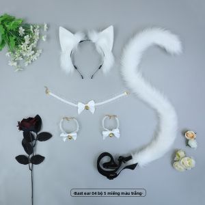 Bộ Tai Mèo Ren Vành Tai Mèo Gợi Cảm Cho Phụ Nữ Bộ Trang Trí Tóc Tai Mèo Thú Cưng Mới Về Thời Trang Mùa Hè 2024