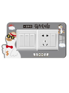 Acrylic Switch Cover Cartoon Cute 3D Wall Sticker Home Decor Plug Protection Cover Dirt Resistant Hide Ugly Decorative Wall Decals