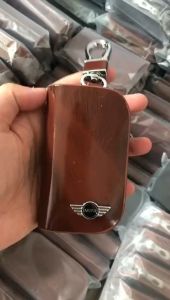Gantungan Kunci Mobil Motor Universal Sarung Cover Dompet Kunci Mobil STNK Coklat Hitam Zipper
