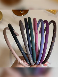 Anti-Slip Hairband Women's Outing Diamond Embedded Simple Hair Accessory Face Washing Use Hair Clamp Stylish Hairband