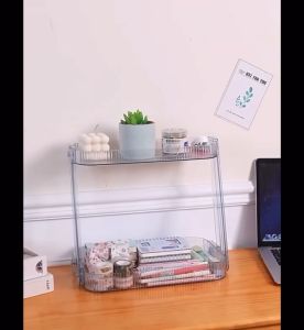 BB7 - Rak Dapur Premium 2 Tingkat Akrilik / Rak Skincare Serbaguna Rak Kamar Mandi Portable