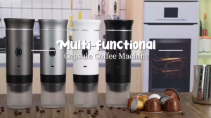 Mesin Pembuat Kopi Portable Coffee Maker Travel Camping 3in1 Capsule Wireless 60ml 7500mAh