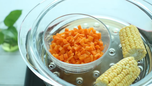 24cm High Borosilicate Glass Food Steamer Tray Glass Steamer Basket Visions Helper Visions 3.25L