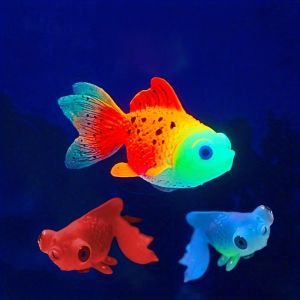 Realistic Artificial Glowing Goldfish - Lifelike Moving Floating Aquarium Decor - Random Colors