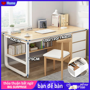 HOMESENCE Bàn Làm Việc 3 hộc bàn học mặt bàn kích thước lớn khung chắc chắn chống gỉ bền bỉ mẫu hiện đại