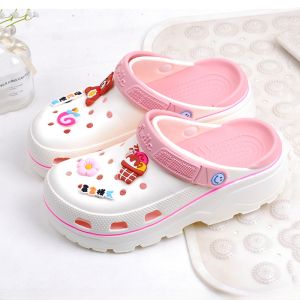 Princess Style EVA Home Slippers Womens Summer Thick Bottom Sandals Anti-Slip Beach Shoes Open-Toe Comfortable Slip-On Sandals