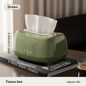 UFORU Retro Toaster Style Tissue Box Built-in Spring Automatic Lifting Creative Napkin Dispenser for Living Room Bedroom
