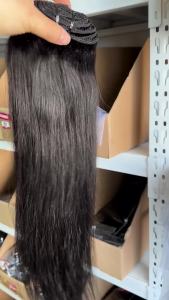 120g 8Pcs/Set Women Straight Clip In 100% Human Hair Extensions
