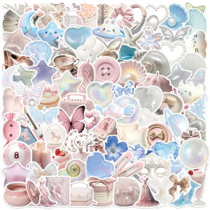 50/100PCS Dreamy Blue Ballet Pink Ins Aesthetics Graffiti Stickers Phone Guitar Laptop Suitcase Waterproof Sticker Kids Toy