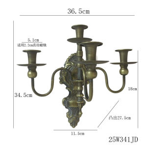 Đèn Tường Bằng Sắt Màu Đồng Phong Cách Châu Âu Giá Đỡ Nến Trang Trí Tường Nhà Bếp Trang Trí Nhà Vườn Giá Đỡ Nến