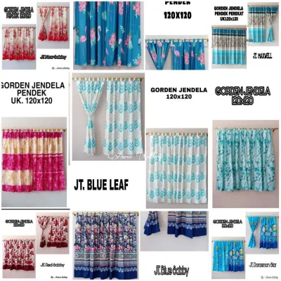 COD!! GORDEN JENDELA MINIMALIS MODEL PENDEK KORDEN MINIMALIS GORDEN RUMBAI UKURAN 100x150 HORDEN