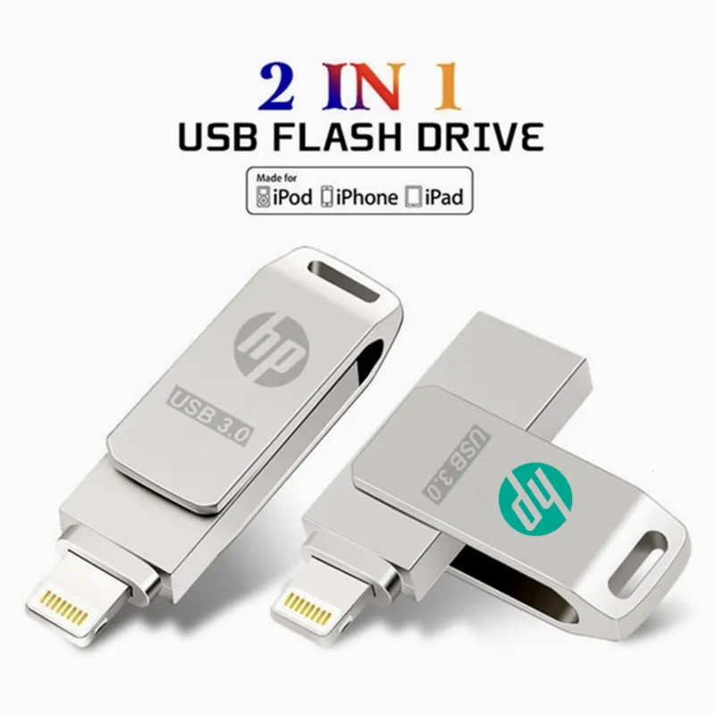 HP OTG Usb Flash Drive 1TB 2TB Pendrive for iPhone 14/13/12/11/X/8