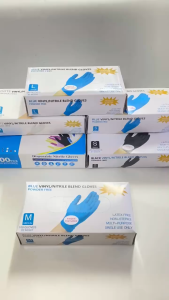 (Hộp đủ 100c) Gănng tay Nitrile không bột 4.0 | Găng tay y tế Nitrile | Găng tay y tế Vglove Trắng và Xanh Đen loại 1