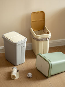 Thùng Rác Nhà Tắm Dung Tích Lớn Có Nắp Đậy Thùng Rác Nhà Bếp Kiểu Dáng Hộp Vuông Dày Thùng Rác Nhà Vệ Sinh Hình Chữ Nhật