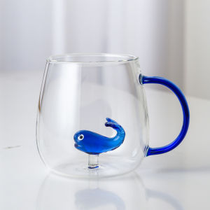 3D Animal Lovely Colored Handle Cartoon Glass