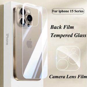 3-in-1 Full Cover For IPhone 16 Pro Max 15 Pro Max 15 Plus 11 12 Mini 13 14 Pro Max Durable Full Body Protective Front + Back Screen Protector Film + Camera Lens Glass