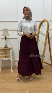 Rok Susun Crinkle Airflow | Bawahan Susun Kekinian