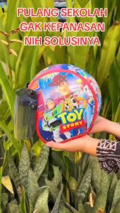 Helm Bogo Anak Usia 2-7 Tahun Kaca Datar Motif Laki-Laki