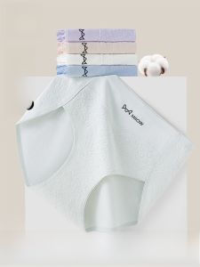 Miiow | High Waist Abdomen Control Womens Underwear Pure Cotton 7A Grade Antibacterial Extended Crotch Triangle Panty Summer New