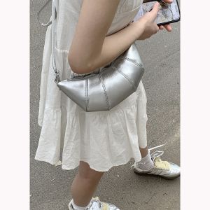 Fashionable Womens 2024 New Style Tote Bag Dumpling Shape Shoulder Bag Crossbody Bag Versatile Korean Style Soft PU Leather