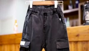 พร้อมส่ง💥กางเกงเด็กชาย กางเกงขายาว กระเป๋าข้าง ทรงหลวม เด็กอ้วนสามารถใส่ได้ ผ้าฝ้ายแท้ ราคาโรงงาน