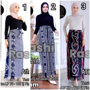 ATHALIA ROK SPAN# Tenun Troso   Bawahan Batik Rok Payung Pinggang tali Karet Murah motif terbaru kekinian