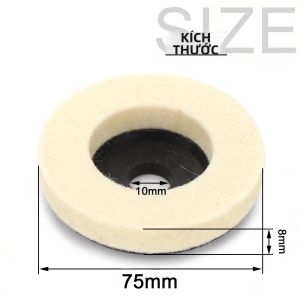 SI FANG | 1-3 Chiếc 2/3 Inch Len Đánh Bóng Bánh Xe Đĩa Nỉ Cho Máy Mài Góc Đá Cẩm Thạch Thủy Tinh Gốm Mài Dụng Cụ Mài Chất Liệu Nhựa