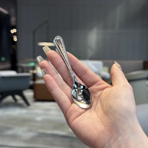 Stirring Spoon Beautiful Owner Self-Use 316 Stainless Steel Mini Coffee Spoon Dessert Spoon Metal Korean Style SB-DSL-KMPLSS