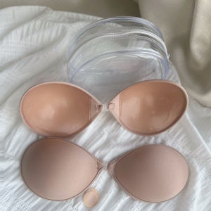 Invisible Thickened Bra Trial Wedding Dress Chest Gathered round Discs Small Chest Enlargement Padded Nipple Covers Underwear
