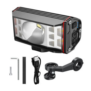 Đèn Xe Đạp LED Siêu Sáng 50000LM Sạc Lại Được 5000mAh Chống Nước Thân Bằng Hợp Kim Nhôm Dùng Cho Đi Xe Đêm