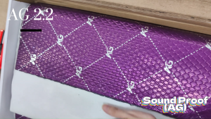 AG-2.2 Car Soundproof Mat 2.2mm Thick Auto Sound Deadening Anti-Vibration Heat Insulation Sheet (80x46cm) 1 PC