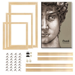 Khung Tranh Gỗ Tự Nhiên Treo Tường - Khung Tranh Vẽ Kim Cương Hình Chữ Nhật Tranh Vải Bố Trang Trí Nhà Cửa - Phong Cách Đồng Quê