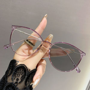 JN IMPRESSION Photochromic Mắt kính cận màu xanh Retro Kính bảo vệ ánh sáng cho nam giới và phụ nữ tất cả các trận đấu đồng bằng kính trơn mắt kính cận cho phụ nữ 0 độ đến 400 độ