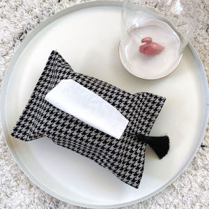 Nordic Ins Tartan Luxe Cotton Linen Paper Holder