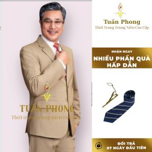 Vets Trung Niên Tuấn Phong vải tuytsi nhập khẩu mềm mịn thiết kế 2 nút cài