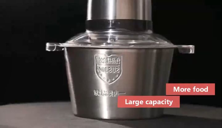 GAILANG Ice Smashing Electric Crusher Machine 300W Electric Stainless Steel Ice Crusher Machine 2.0L Large Capacity Electric Meat Grinder Mixer