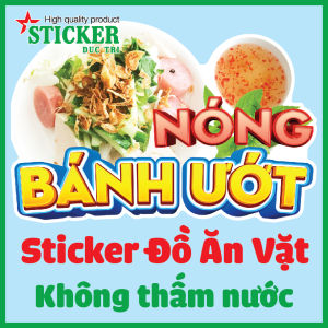 ✅✅✅ Miếng Dán Sticker Trang Trí Quán Xe Bán Bánh Cuốn Bánh Ướt Bắp Xào Bò Bía Súp Cua Gỏi Khô Bò... Chống Nước.