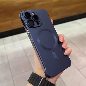 Ultra-Thin Magnetic Absorption Full-Coverage Apple 17 pro No-Border Phone Case Protective Shell for iPhone 16 pro Max 15 14