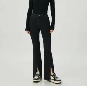 กางเกงยีนส์ทรงสลิมฟิตเอวสูง ทรงขากระบอกเล็ก ทรงหลวม สีเข้ม ฤดูใบไม้ผลิและฤดูใบไม้ร่วง กางเกงยีนส์ผู้หญิง ลำลอง สีพื้น