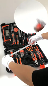 REAIM Professional Hardware Tools Set 9/13/30/62/100/102 PCS Tools Set Hammer Set Hand Saw screwdriver wrench pliers saw electric pen