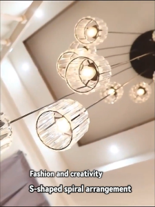 Cilicic Modern crytal Petal Ceiling Light LED Pendant Lamp Chandelier Pendant Dining