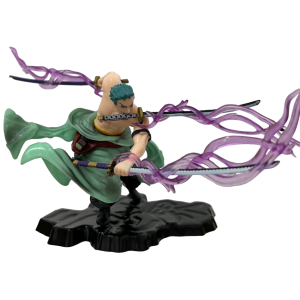 Bandai | 10cm Anime One Piece Figure 3000 Worlds Solon Three Knives Flow Handheld PVC Model Trendy Play Ornament  Anime Toy Birthday Gift