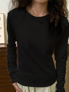 Womens Base Layer Shirt Small Stand Collar Autumn Winter Long Sleeve T-Shirt Pink Velvet Inner Wear Layered High Collar Slim Fit