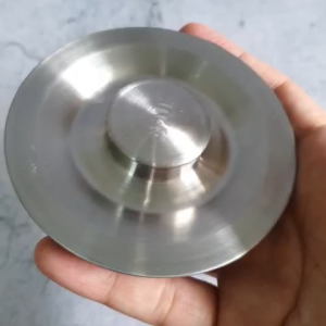 NẮP ĐẬY GIỎ RÁC BỒN RỬA CHÉN LOẠI LỚN INOX 304 (ĐƯỜNG KÍNH MẶT NẮP 11.5CM - CAO SU DƯỚI 10CM)