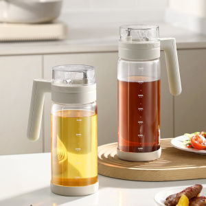 550/700ML Glass Oil Bottle Automatic Open Kitchen Dispenser Bottles Oil and Vinegar Olive Oil Container