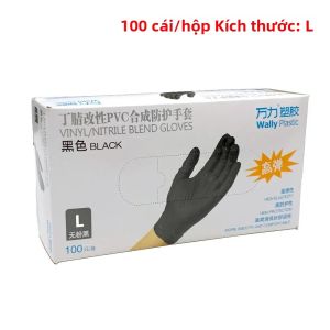 100 Chiếc Dày Đen Cao Su Nitrile Dùng Một Lần Găng Tay Chống Thấm Nước Chống Trơn Trượt Đàn Hồi Cao Cho Nấu Ăn Salon Làm Móng Nghệ Thuật Sử Dụng Nhà Bếp