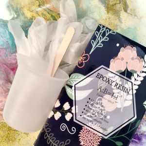 Clear Resin Coat Set with Silicone stick and cup