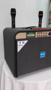 Loa xách tay Bluetooth 5.0 công suất khủng chính hãng AZPROAZ-LV2X8 2 Bass 20- 4 đường tiếng liền vangTặng 2 mic vỏ kim loại sóng UHF set tần số