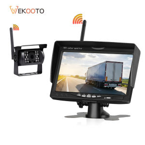 BSD 7" 4-split Screen Monitor Wireless Truck Backup Camera Night Vision WiFi Reverse Universal Car Parking System for Vehicle