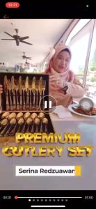 24 PS Stainless Steel utlery Set Exclusive Gold Plated Floral Gift Box